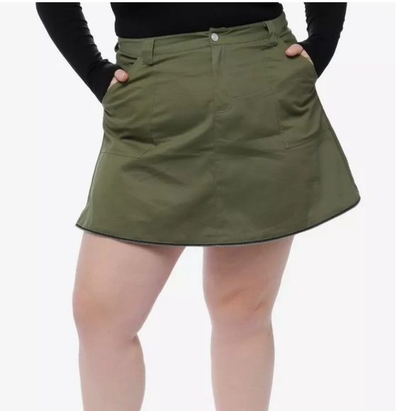 Hot Topic Social Collision Green Zip-Off Maxi Skirt Plus Size - Picture 10 of 16